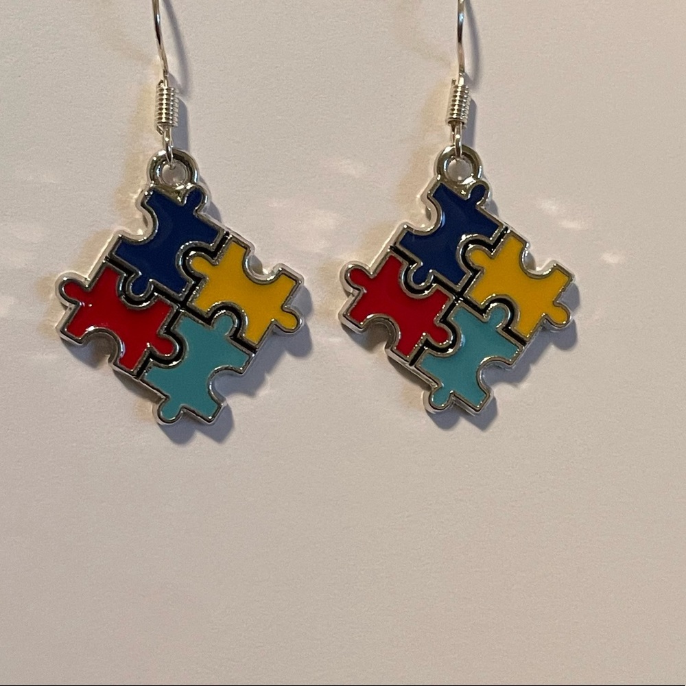Autism Awareness Puzzle Piece Earrings